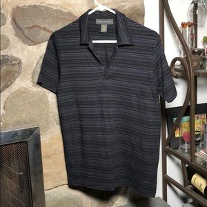 Banana republic Men’s S, Striped black/blue polo